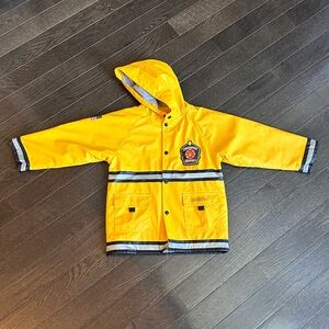 Western Chief Yellow Kids Firefighter Raincoat with Reflective Stripes